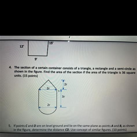 The Section Of A Certain Container Consists Of A Triangle A Rectangle