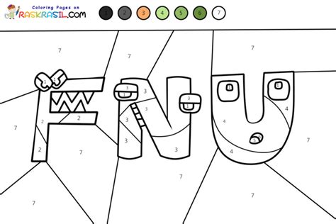 Alphabet Lore Color By Numbers Coloring Pages