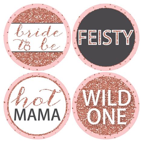 Bride Squad Rose Gold Bridal Shower Or Bachelorette Party Etsy