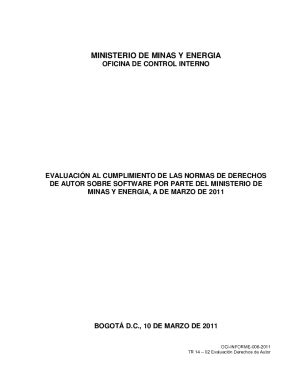 Fillable Online Ministerios De Minas Y Energa Y De Ambiente Y