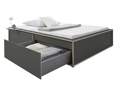 M Ller Small Living Spaze Bett Matt Schwarz Ohne Kopfteil Von Goodform Ch