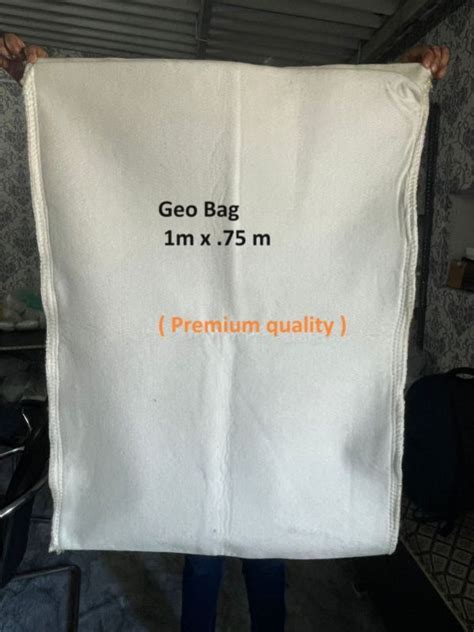 White Plain Non Woven Geo Bag For River Bank Technics Machine Made