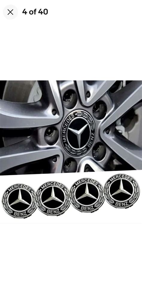 X Mercedes Black Alloy Wheel Centre Hub Caps Mm A B C E S M Class Ml