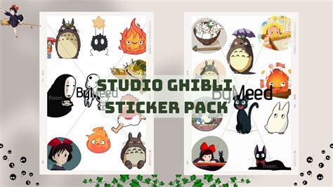 Digital Studio Ghibli Anime Stickers For Digital Planners Or Printing