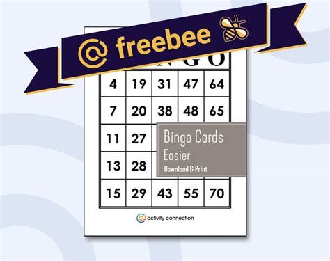 Free Printable Bingo Cards—easier Design