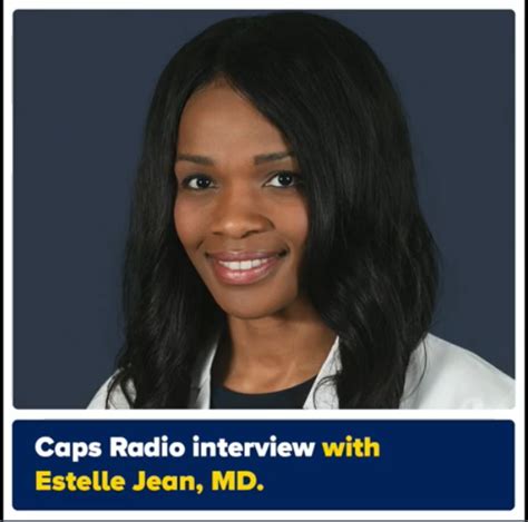 Caps Radio Interview With Dr Estelle Jean Dr Estelle Jean