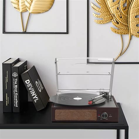 Buy Vinyl Record Player Bluetooth Turntable With Built In Speakers3