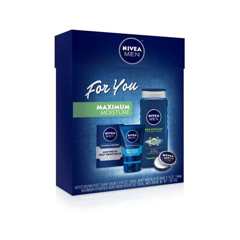 NIVEA Men Maximum Moisture 4 Piece Gift Set - Walmart.com