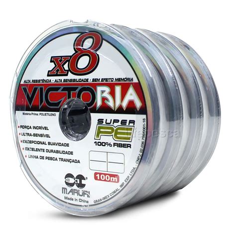 Kit 3 Linhas Multifilamento Maruri Victoria 8X 0 30mm 39lbs 17 7kg 3x