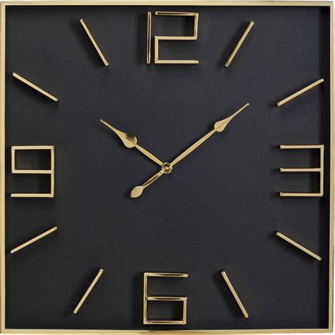 KARE DESIGN Horloge murale noire et dorée Kare Design Veepee