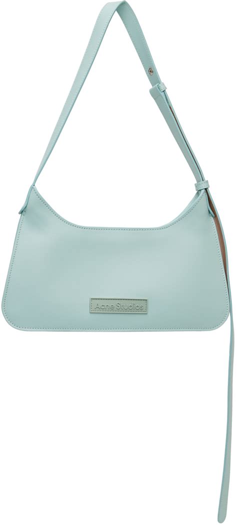 Acne Studios Blue Mini Platt Shoulder Bag Ssense Uk