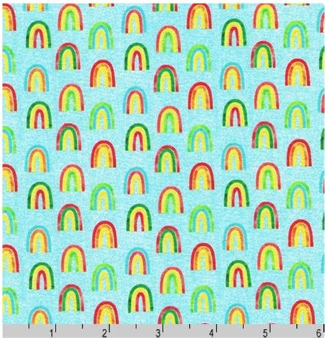 Rainbow Fabric by Half Yard Rainbow Print Fabric Rainbow | Etsy