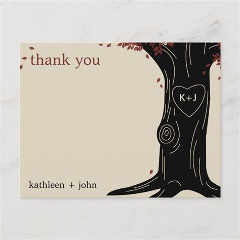 Oak Tree Thank You Card Zazzle Thank You Cards Custom Thank You