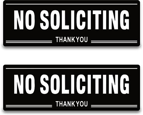 2 Pack No Soliciting Sign For House No Soliciting Thank You Sign For