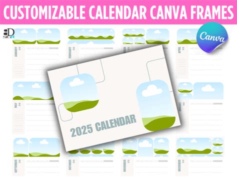 1 Canva Calendar Frame Designs Graphics