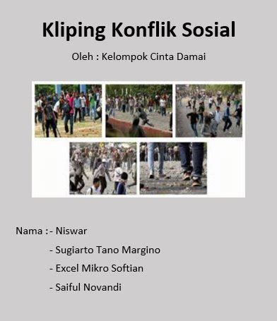 8 Contoh Kliping Konflik Sosial Antar Suku Agama Mahasiswa Dan