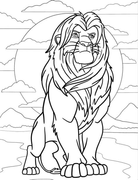 Impresionante Mufasa Para Colorear Imprimir E Dibujar ColoringLib