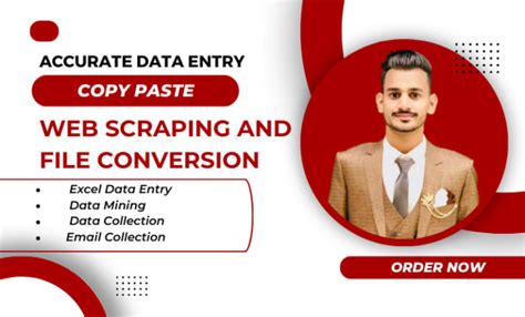 Do Accurate Data Entry Copy Paste Web Scraping And File Conversion By