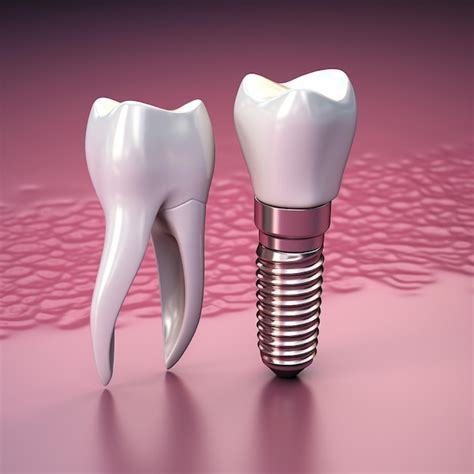 Premium Ai Image Teeth With Dental Implant Medically Accurate Tooth 3d Illustration