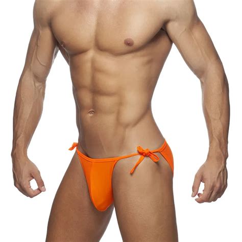 Sexy Mini Bikini Hombres Low Rise Tanga Traje De Baño Sólido String Traje De Baño Ropa Interior