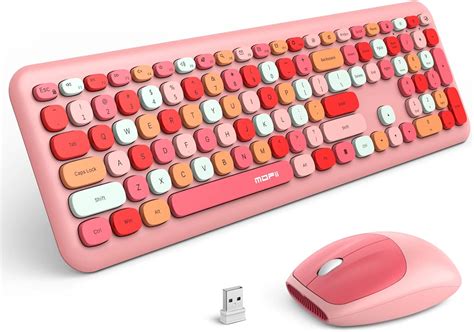 MOFII Teclado e mouse sem fio combo ergonômico de teclado e mouse para