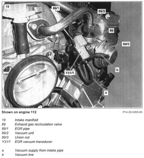 Mercedes EGR Valve Location DTC P0401 Y31 4 E320 Y31