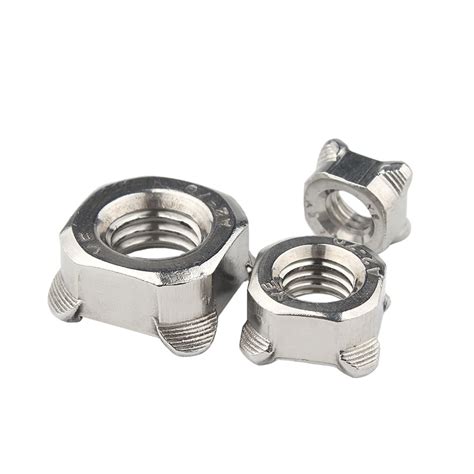 304 316 Stainless Steel Din 928 Spot Weld Nuts Square Weld Nuts For