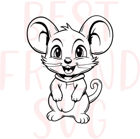 Cute Mouse SVG Sweet Mouse Svg Png Eps Dxf Silhouette Cute Mouse