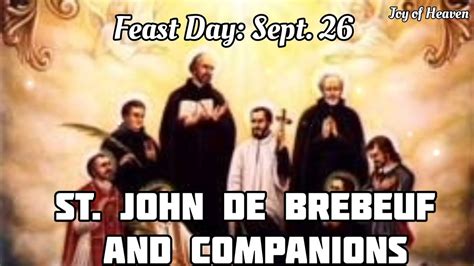 Prayer To St John De Brebeuf And Companions Feast Day Sept 26