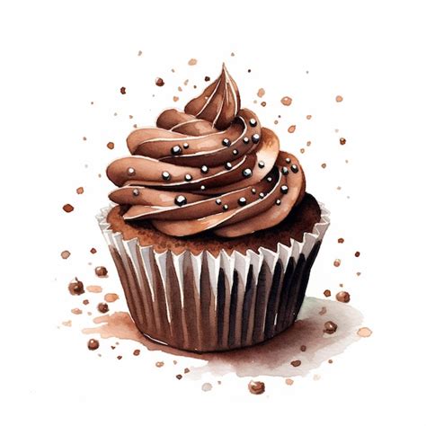 Premium Ai Image There Is A Cupcake With Chocolate Frosting And