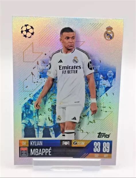 Topps Match Attax Kylian Mbappe Real Madrid Attax Card Eur