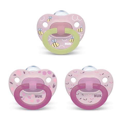 Nuk Orthodontic Pacifier Value Pack Girl 0 6 Months 3 Pack