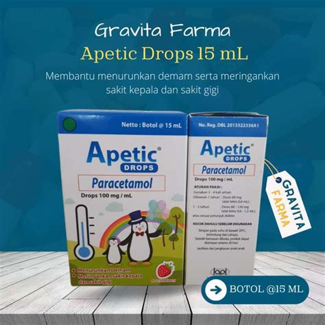 jual apetic drops  ml mengatasi demam sakit kepala  sakit gigi