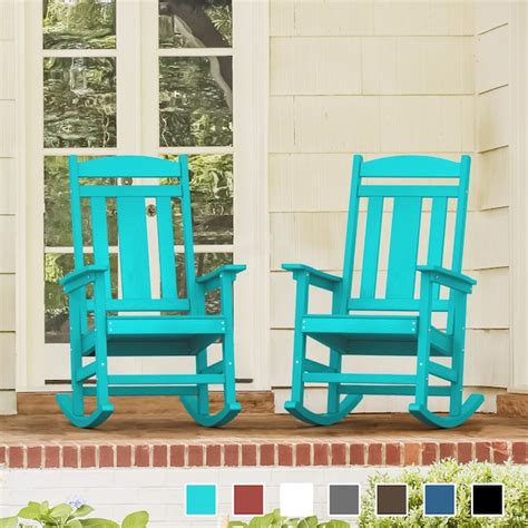 Lue Bona The Adirondack Set Of 2 Aruba Blue Plastic Frame Stationary