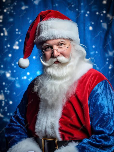 Premium Ai Image Professional Studio Close Up Portrait Of Santa Claus