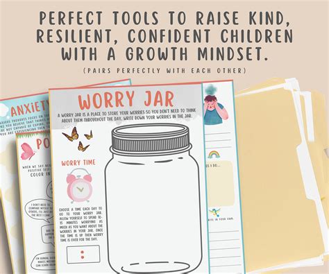 Worry Jar Worksheet For Kids Children Therapy Counseling Treatment For