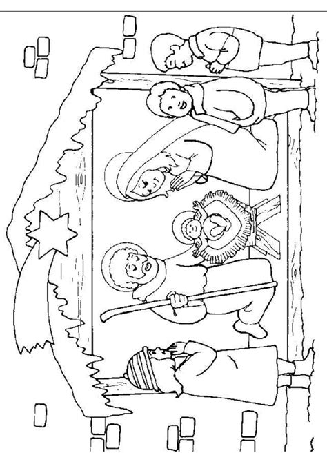 Coloriage Noël La Crèche