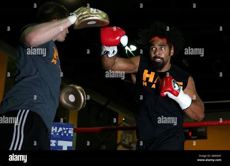 David Haye Public Workout Third Space Stock Photo Alamy