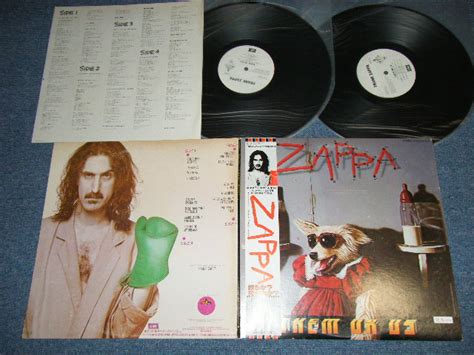 Frank Zappa Them Or Us Ex Mint 1984 Japan Original White Label Promo 2 Lp With Obi