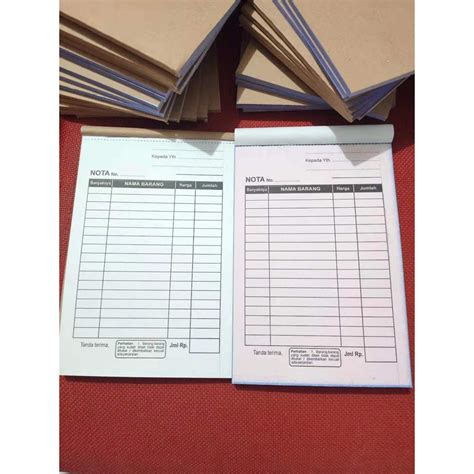 Jual Buku Nota Kecil 2 Ply NCR Polos Nota Olshop Nota Kontan Murah 50