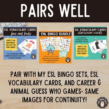 Esl Newcomer Vocabulary Picture Dictionary Ell By Enl Made Easy