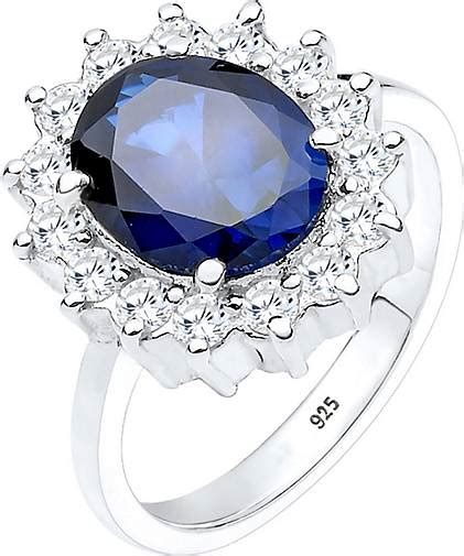 Elli Ring Cocktailring Saphirblau Royal Zirkonia Silber In Blau