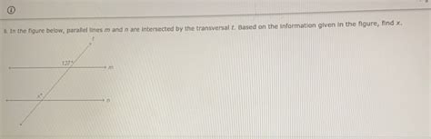 Solved 6 In The Figure Below Parallel Lines M And N Are Intersected By The Transversal T