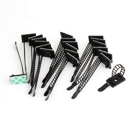 20 Pcs Rectangle Self Adhesive Cable Wire Tie Mount Base Holders