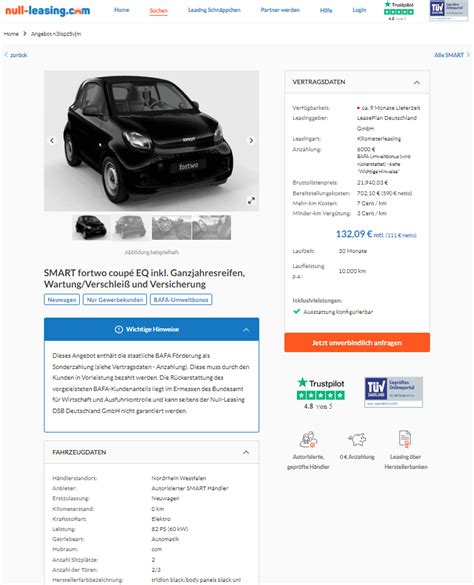 Smart Eq Fortwo Im Leasing F R Euro Im Monat Netto Ntv Autoleasing