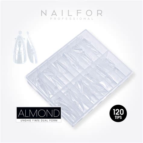 Almond Acrylgel Dual Tips Dual System Forms Pz Nailfor