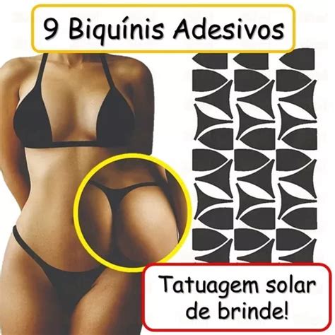 18 Biquinis Adesivo Bronzeamento Artificial Kit Kit Tatoo