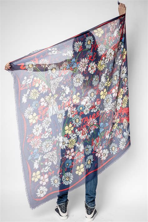 Foulards Imprim S Et Charpes Tendances Pour Femme Zadig Voltaire