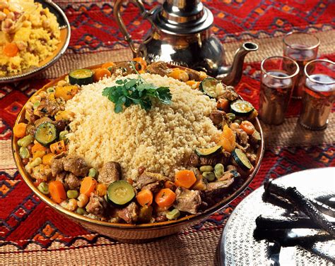 Marokkanischer Couscous Mit Lamm Und Bilder Kaufen Stockfood