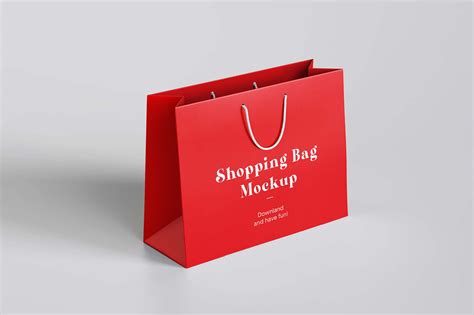 Free Paper Shopping Bag Mockup Psd